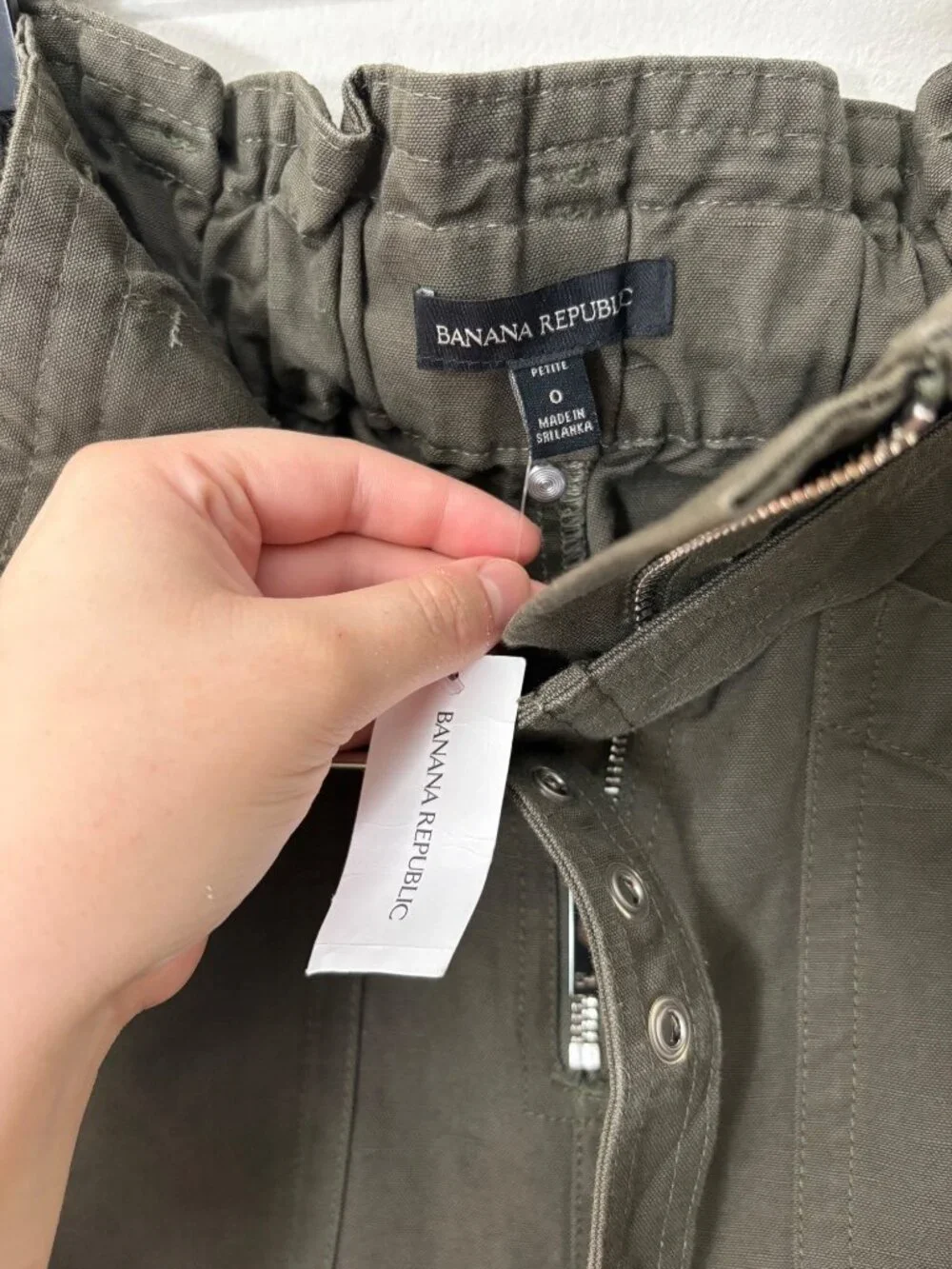 NEW Banana Republic Paperbag Belted High-Rise Tapered Relaxed-Fit Linen Pants
